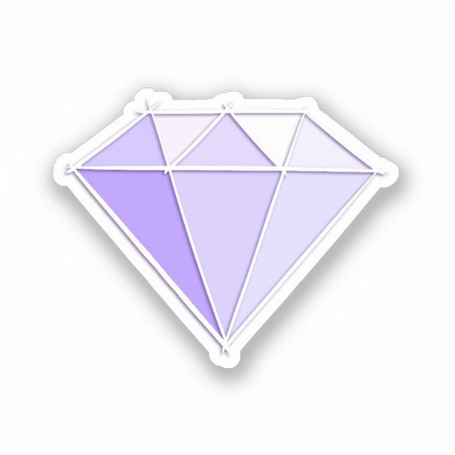 Adesivo Diamond Gemstone. Jóias. 60 Aniversário de Casamen (Frente)