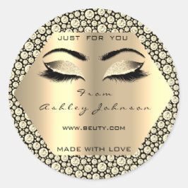Adesivo Diamond Glitter Champaigne Dourada Feita Com Amor