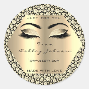Adesivo Diamond Glitter Champaigne Dourada Feita Com Amor