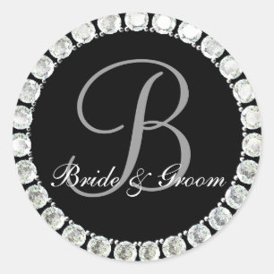 Adesivo Diamond monograma B selado personalizável