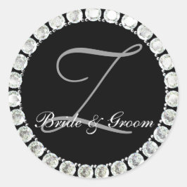 Adesivo Diamond monograma Z selado personalizável
