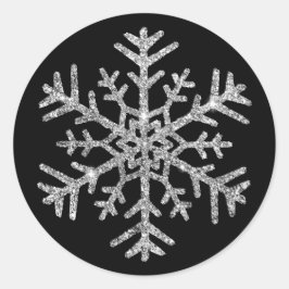 Adesivo Diamond Snowflake em Casamento no inverno Negro