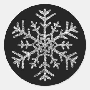 Adesivo Diamond Snowflake em Casamento no inverno Negro