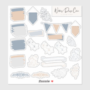 Adesivo Diário de coagulação flexível de azul e coral