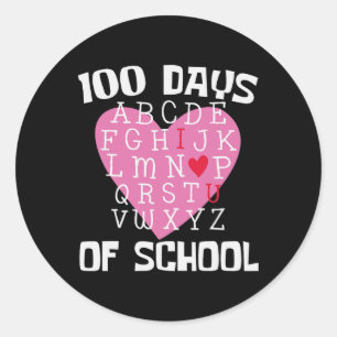 Adesivo Dias De Alphabet Escolar 100º Dia De Estudante