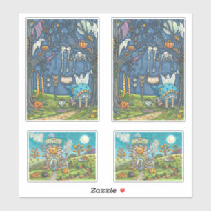 ADESIVO DIAS DE AS BRUXAS ENGRAÇADOS E GATOS PRETOS