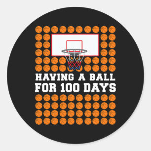Adesivo Dias De Bolas De 100º Dia De Basquete Escolares