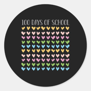 Adesivo Dias De Coração Escolar 100º Professor De Vintagem
