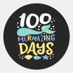Adesivo Dias De Escola 100 Dias Mermai Da Escola Mermai