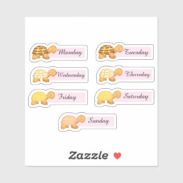 Adesivo Dias De Pão Concha Das Tartarugas Semanas