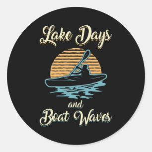 Adesivo Dias Do Lago E Barco De Barcos Kayak Engraçado