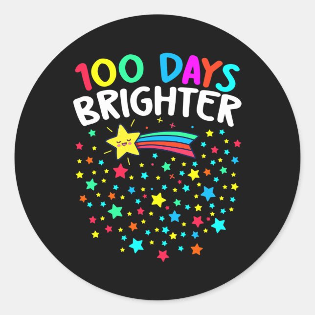 Adesivo Dias Mais Brighter Felizes 100 Dias De Professores (Frente)