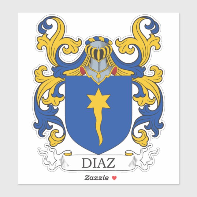 Adesivo Diaz Family Crest (Folha)