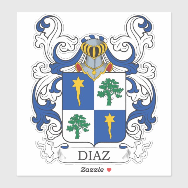 Adesivo Diaz Family Crest (Folha)