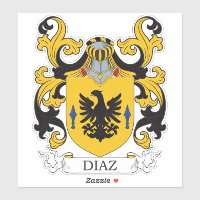 Adesivo Diaz Family Crest (Folha)