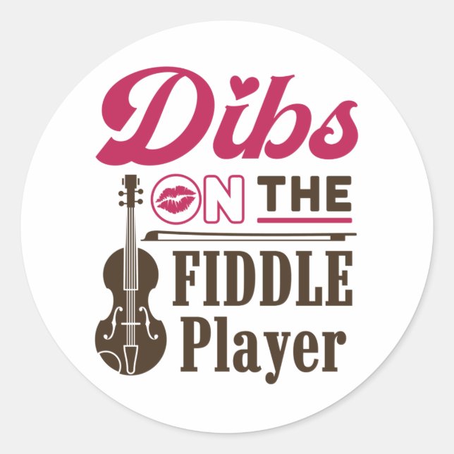 Adesivo Dibs no Namorada do Fiddler Player Fiddler Wife (Frente)