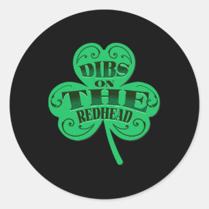 Adesivo Dibs No Ruivo Dia Divertido de São Patrício Irland
