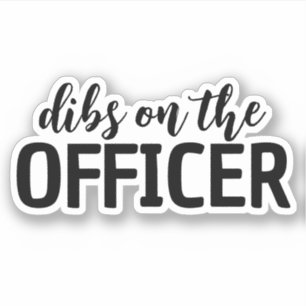Adesivo Dibs sobre o policial, esposa da polícia