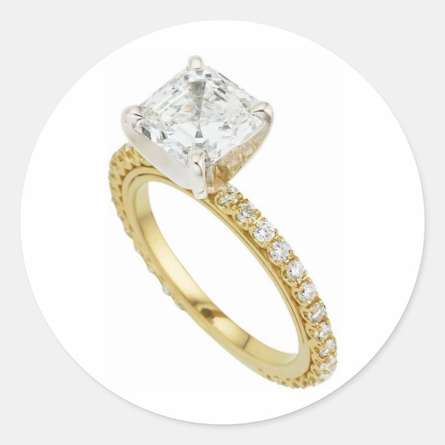 Adesivo Dica do toque do Noivado de diamante grande (Frente)