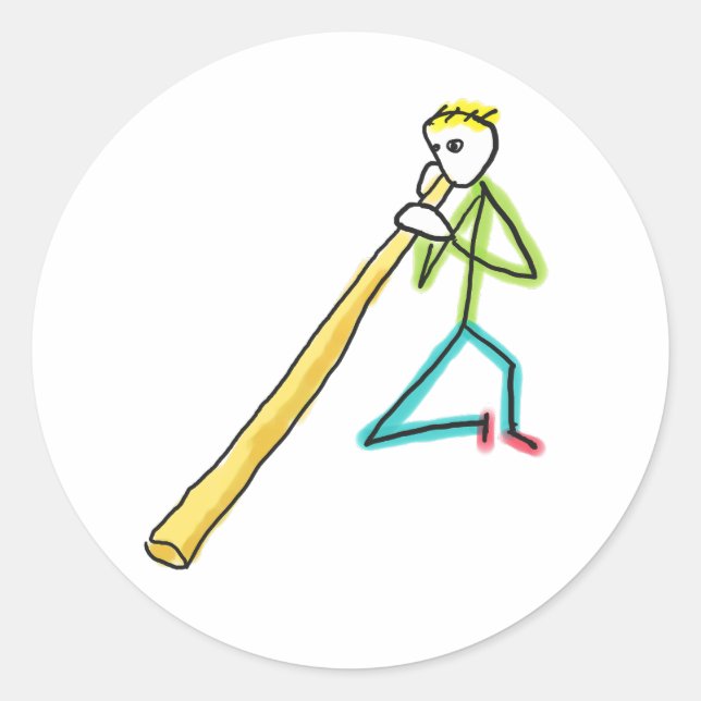 Adesivo Didgeridoo Stickman (Frente)