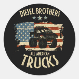 Adesivo Diesel Brothers Flag All American Truck Seal
