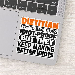 Adesivo Dieticiano Tento Fazer Coisas Engraçadas