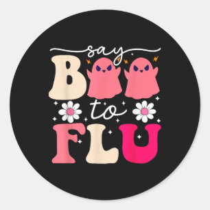 Adesivo Diga Boo Aos Nurs Fantasmas Da Flu Dia de as Bruxa