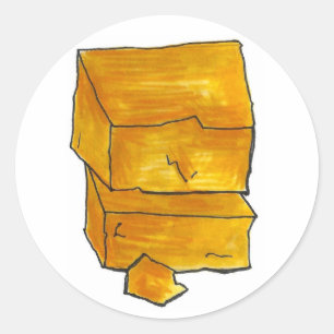 Adesivo Diga Comida de Cozinhar de Queijo Cheddar Cheddar