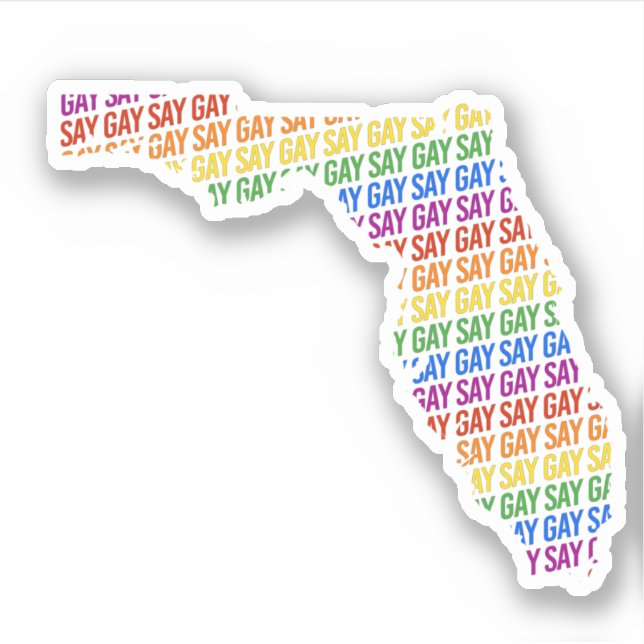 Adesivo Diga Gay Flórida (Frente)