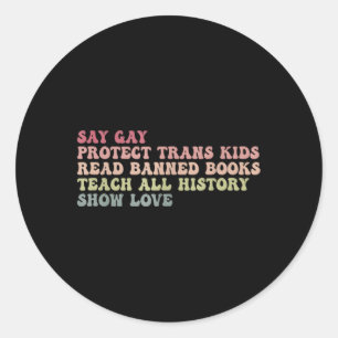 Adesivo Diga Gay para Proteger a Transmissão Lendo Livros
