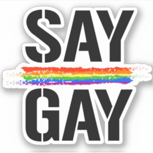 Adesivo Diga Gay Sticker