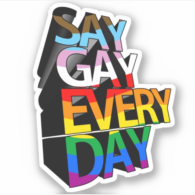 ADESIVO DIGA GAY TODO DIA (Frente)