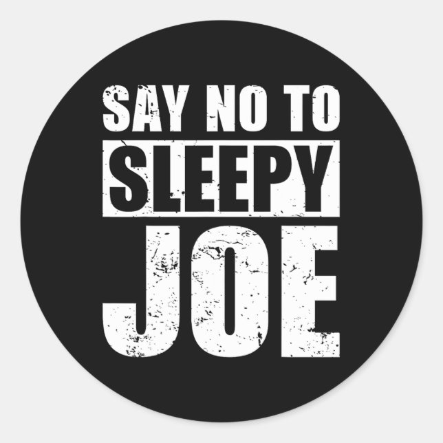 Adesivo Diga Não A Sleepy Joe Eleito Anti-Biden Republica (Frente)