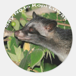 Adesivo Diga não ao Kopi Luwak Sticker