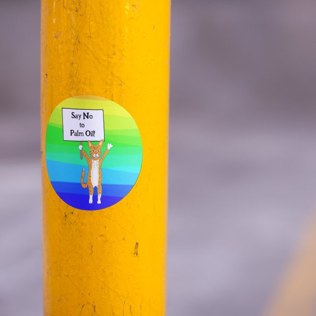 Adesivo Diga não ao óleo de palma Eco (Criador carregado)