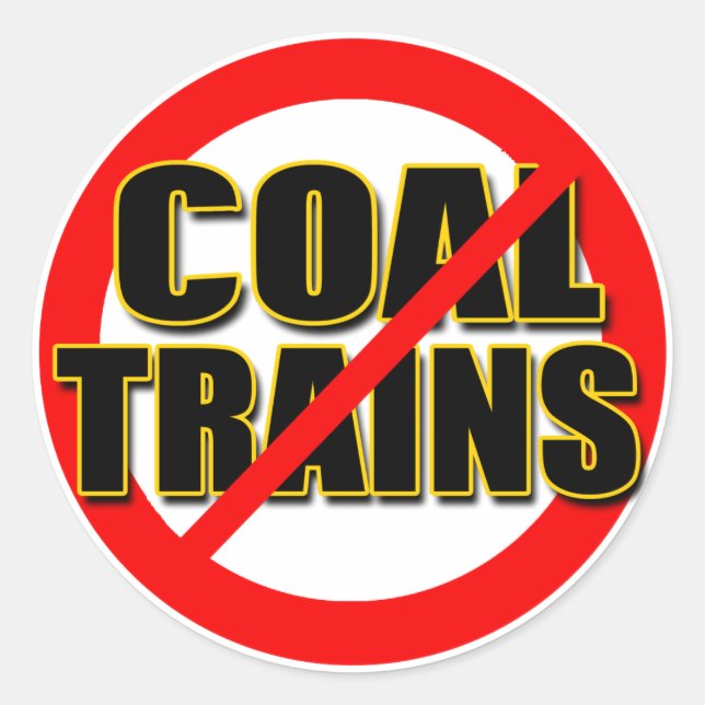 Adesivo Diga NÃO aos trens de carvão no Pacífico NW (Frente)