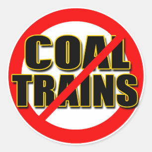 Adesivo Diga NÃO aos trens de carvão no Pacífico NW