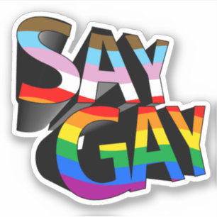 Adesivo Diga Orgulho Progressivo Gay