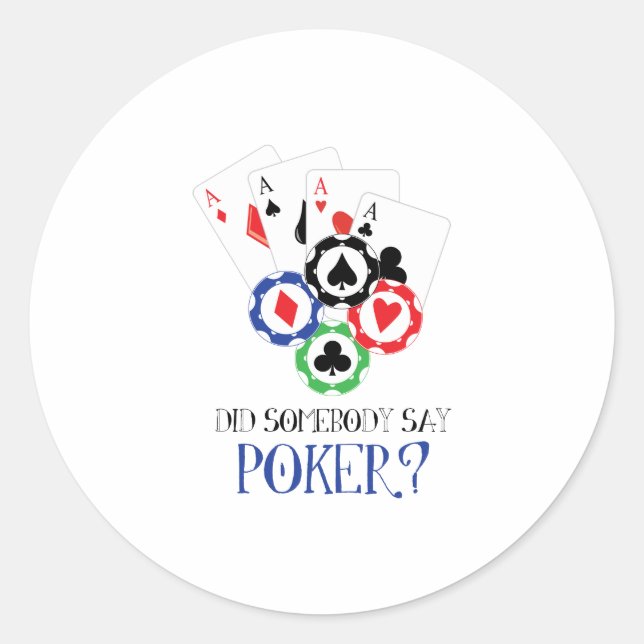 Adesivo Diga Poker? (Frente)