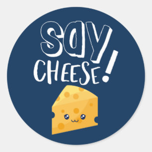 Adesivo Diga Queijo Engraçado Amante de Queijo Fotógrafo