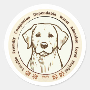 Adesivo digital bonito do Labrador Retriever