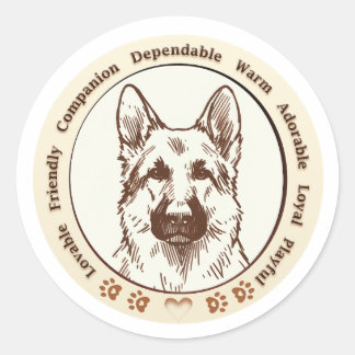 Adesivo digital de German shepherd bonito