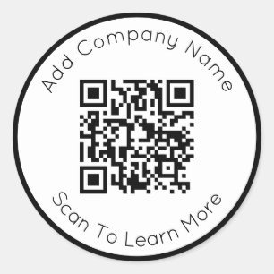 Adesivo Digitalizar código QR Modelo de negócios preto e b