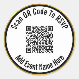 Adesivo Digitalizar código QR para nome de evento RSVP pr