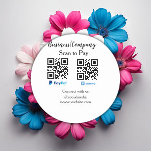 Adesivo Digitalizar para pagar q r code paypal venmo adici