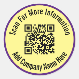 Adesivo Digitalize o Código QR para Mais Informações Empre
