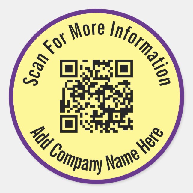 Adesivo Digitalize o Código QR para Mais Informações Empre (Frente)