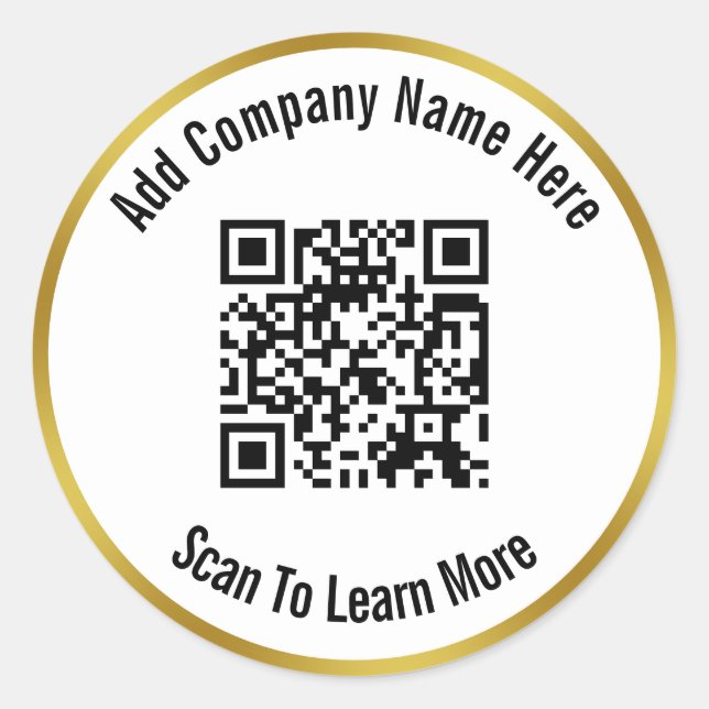 Adesivo Digitalize o código QR para saber mais preto branc (Frente)