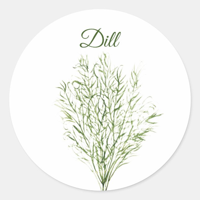 Adesivo Dill Herb Greenery Kitchen Culinary Green Plant (Frente)