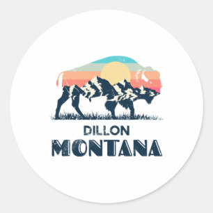 Adesivo Dillon Montana Vintage Caminhada Bisonte Natureza